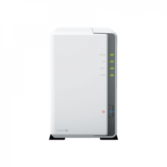 Synology | Tower NAS | DS223j | up to 2 HDD/SSD | Realtek | RTD1619B | Processor frequency 1.7 GHz | 1 GB | DDR4