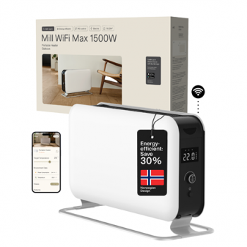 Mill | Portable Heater | CO1500MAXWIFI3 | Convection Heater | 1500 W | Suitable for rooms up to 14-18 m² | White | IPX4