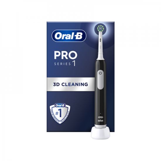 Oral-B | Electric Toothbrush | Pro Series 1 Cross Action | Rechargeable | For adults | Number of brush heads included 1 | Number of teeth brushing modes 3 | Black