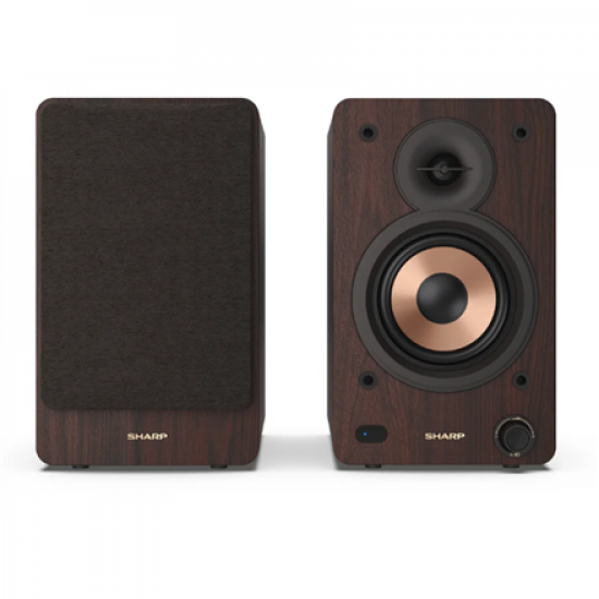 Sharp CP-SS30 Bookshelf Speakers, Brown | Sharp | Speakers | CP-SS30(BR) Bookshelf | 60 W | Bluetooth | Brown | Wireless connection
