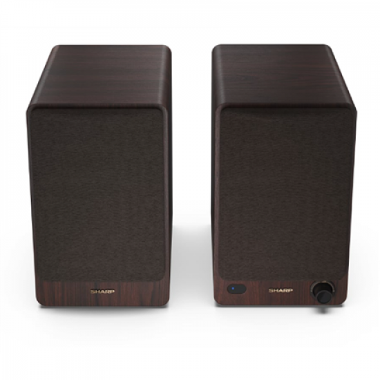 Sharp CP-SS30 Bookshelf Speakers, Brown | Sharp | Speakers | CP-SS30(BR) Bookshelf | 60 W | Bluetooth | Brown | Wireless connection