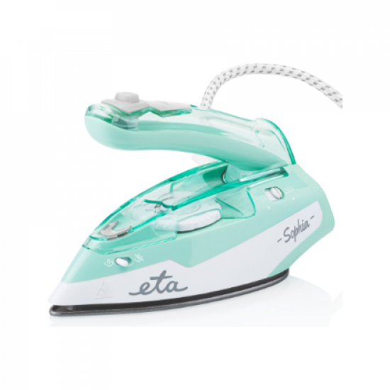 ETA | ETA127190000 Sophia | Steam Travel Iron | 1100 W | Water tank capacity 80 ml | Continuous steam 30 g/min | Steam boost performance 50 g/min | Green/White