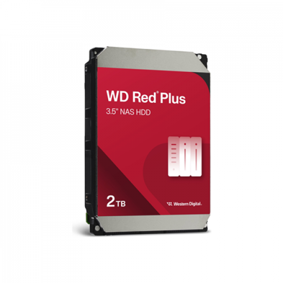 Western Digital | Red Plus NAS Hard Drive | WD20EFPX | 5400 RPM | 2000 GB | 64 MB