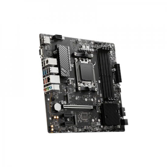 MSI | PRO B650M-P | Processor family AMD | Processor socket AM5 | DDR5 | Memory slots 4 | Supported hard disk drive interfaces 	SATA, M.2 | Number of SATA connectors 4 | Chipset AMD B650 | mATX