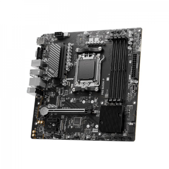 MSI | PRO B650M-P | Processor family AMD | Processor socket AM5 | DDR5 | Memory slots 4 | Supported hard disk drive interfaces 	SATA, M.2 | Number of SATA connectors 4 | Chipset AMD B650 | mATX