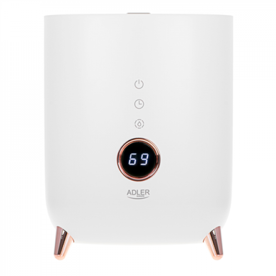 Adler | AD 7972 | Humidifier | 23 W | Water tank capacity 4 L | Suitable for rooms up to 35 m² | Ultrasonic | Humidification capacity 150-300 ml/hr | White