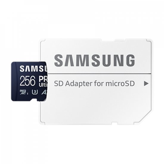 Samsung | MicroSD Card | PRO Ultimate | 256 GB | microSDXC Memory Card | Flash memory class U3, V30, A2 | SD adapter
