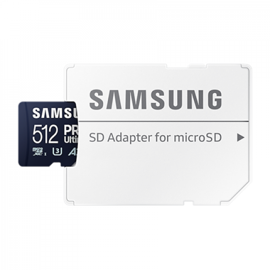 Samsung | MicroSD Card | PRO Ultimate | 512 GB | microSDXC Memory Card | Flash memory class U3, V30, A2 | SD adapter
