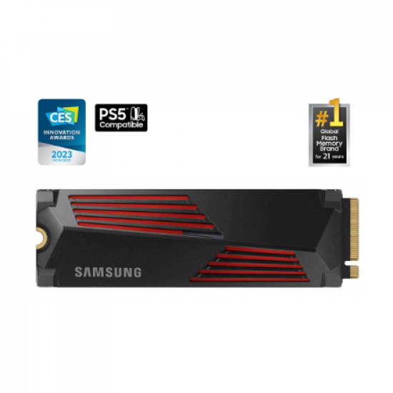Samsung | 990 PRO with Heatsink | 4000 GB | SSD form factor M.2 2280 | Solid-state drive interface M.2 NVME | Read speed 7450 MB/s | Write speed 6900 MB/s