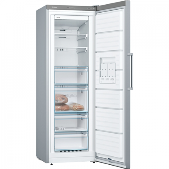 Bosch | Freezer | GSN33VLEP | Energy efficiency class E | Upright | Free standing | Height 176 cm | Total net capacity 225 L | No Frost system | Stainless Steel