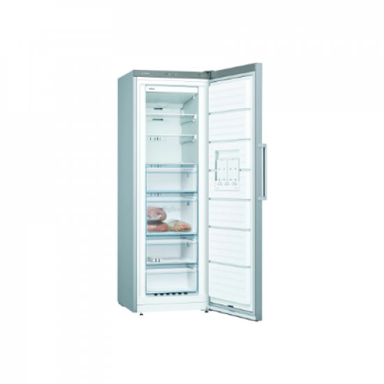 Bosch | Freezer | GSN33VLEP | Energy efficiency class E | Upright | Free standing | Height 176 cm | Total net capacity 225 L | No Frost system | Stainless Steel