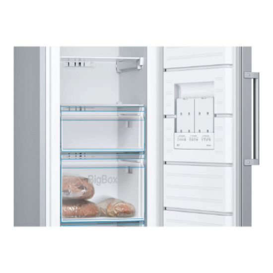 Bosch | Freezer | GSN33VLEP | Energy efficiency class E | Upright | Free standing | Height 176 cm | Total net capacity 225 L | No Frost system | Stainless Steel