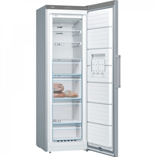 Bosch | Freezer | GSN36VLEP | Energy efficiency class E | Upright | Free standing | Height 186 cm | Total net capacity 242 L | No Frost system | Stainless Steel