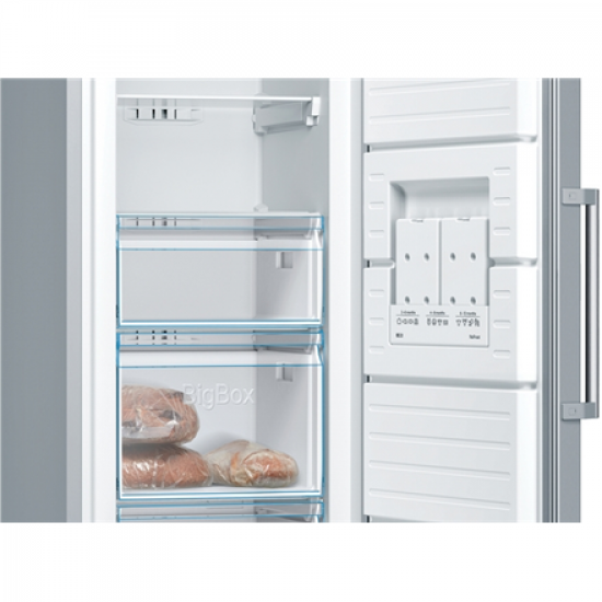 Bosch | Freezer | GSN36VLEP | Energy efficiency class E | Upright | Free standing | Height 186 cm | Total net capacity 242 L | No Frost system | Stainless Steel