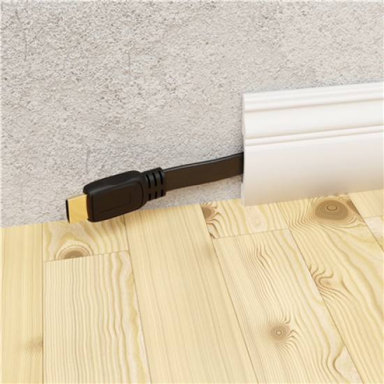 Goobay | High Speed HDMI Flat Cable with Ethernet | 61279 | HDMI male (type A) | HDMI (type A) | HDMI to HDMI | 2 m