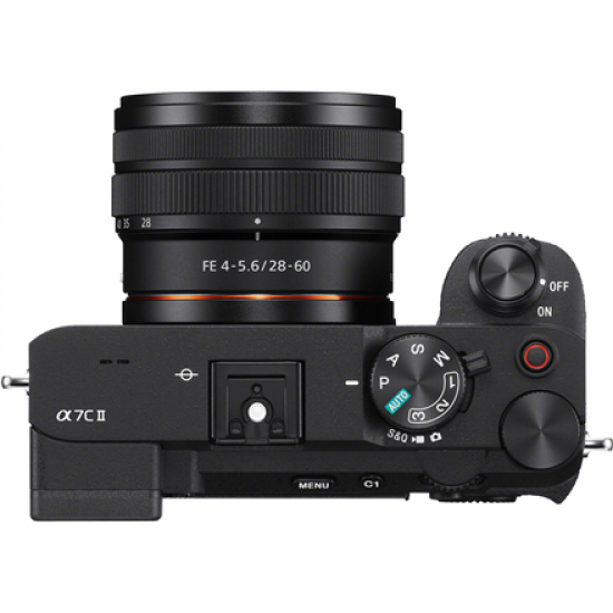 Sony | Full-Frame Camera kit with 28-60mm Lens | Alpha A7C II | Mirrorless Camera Kit | 33 MP | ISO sensitivity (max) 204800 | Wi-Fi | Fast Hybrid AF | Magnification 0.70 x | Viewfinder | CMOS | Black