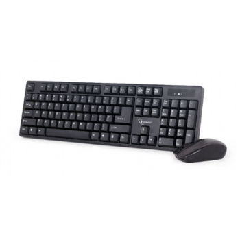 Gembird | Wireless Desktop Set | KBS-W-01_LT | Keyboard and Mouse Set | Wireless | Mouse included | US/LT | Black | Numeric keypad