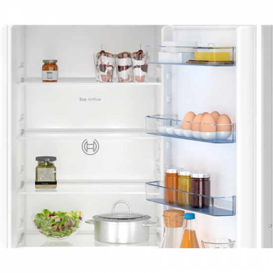 Bosch | Refrigerator | KIN96NSE0 Series 2 | Energy efficiency class E | Built-in | Combi | Height 193.5 cm | No Frost system | Fridge net capacity 215 L | Freezer net capacity 75 L | 34 dB | White