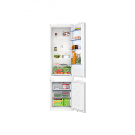 Bosch | Refrigerator | KIN96NSE0 Series 2 | Energy efficiency class E | Built-in | Combi | Height 193.5 cm | No Frost system | Fridge net capacity 215 L | Freezer net capacity 75 L | 34 dB | White