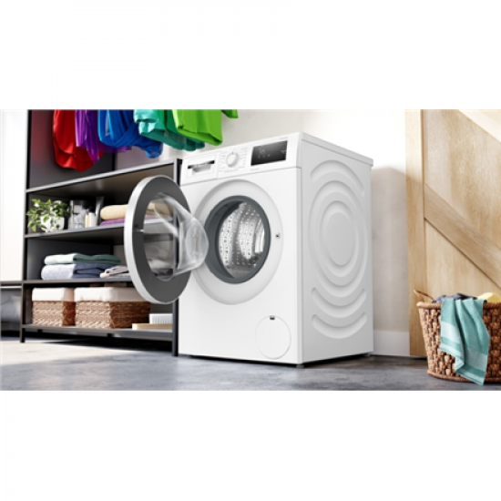 Bosch | Washing Machine | WAN2401LSN | Energy efficiency class A | Front loading | Washing capacity 8 kg | 1200 RPM | Depth 59 cm | Width 59.8 cm | Display | LED | Steam function | White