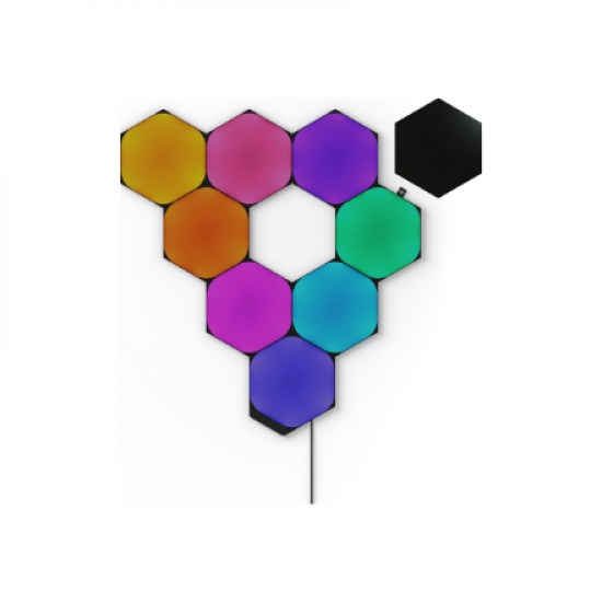 Nanoleaf | Shapes Black Hexagons Starter Kit (9 panels) | 42 W | WiFi