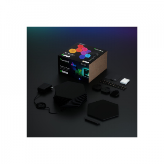 Nanoleaf | Shapes Black Hexagons Starter Kit (9 panels) | 42 W | WiFi