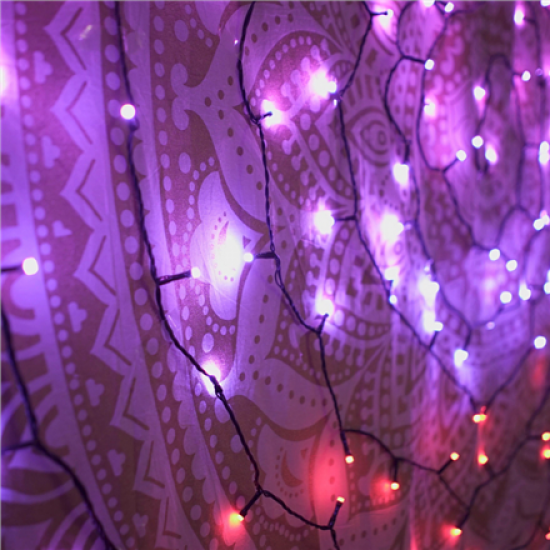 Twinkly|Strings Smart LED Lights 100 RGB (Multicolor), 8m, Black wire|RGB – 16M+ colors