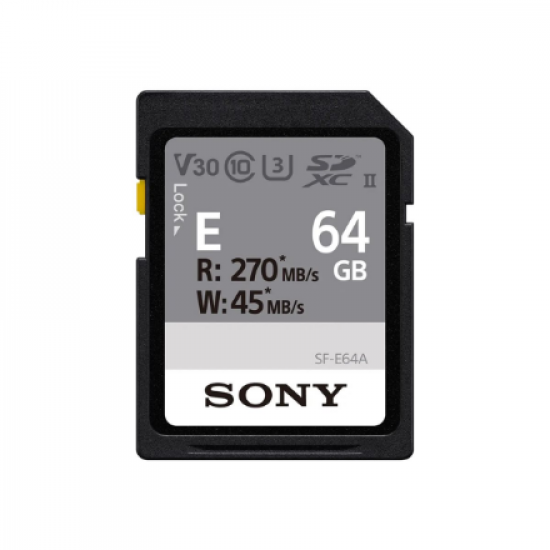 Sony | UHS-II Memory Card | SF-E SDXC Class10 | 64 GB | SDXC Memory Card | Flash memory class U3, V30