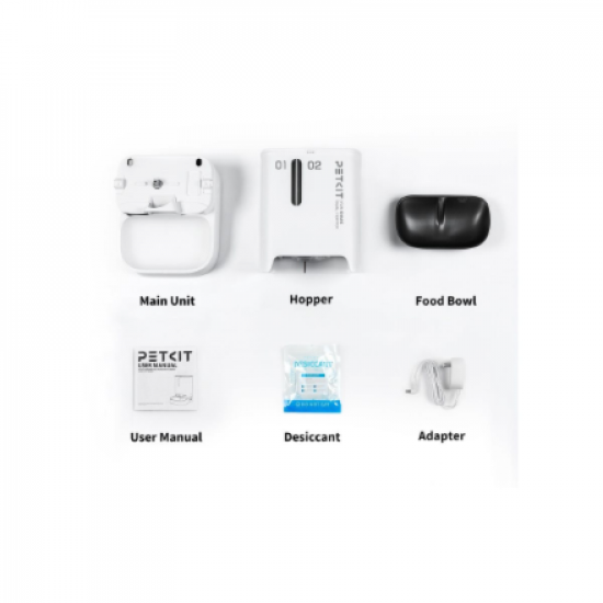 PETKIT | Feeder with Camera | P591 YumShare Dual-hopper | Capacity 2+3 L | White