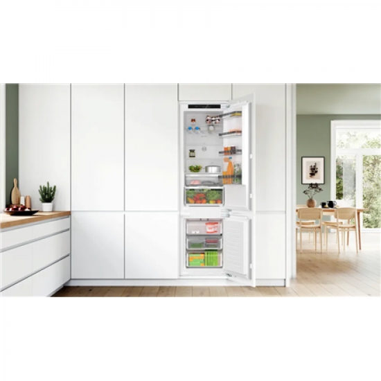 Bosch | Refrigerator | KIN96VFD0 | Energy efficiency class D | Built-in | Combi | Height 193.5 cm | No Frost system | Fridge net capacity 215 L | Freezer net capacity 75 L | Display | 34 dB