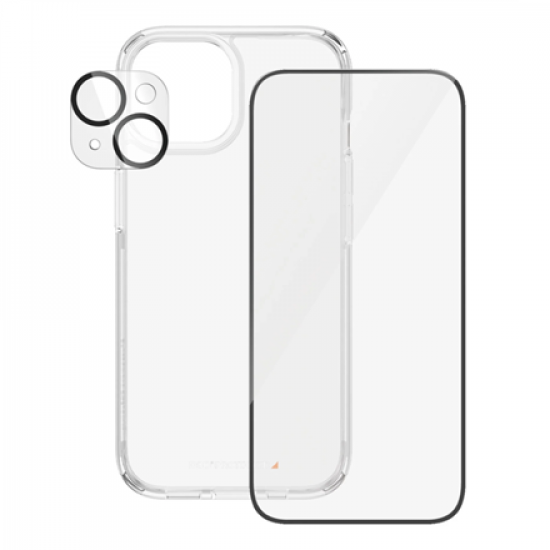 PanzerGlass | Panzerglass 3-in-1 Pack | iPhone | iPhone 15 | Clear | Wireless charging compatible. Scratch and shock resistant | PicturePerfect Camera Lens Protector, a wireless charging compatible HardCase and an Ultra-Wide Fit Screen Protector