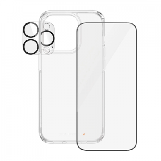 PanzerGlass | Panzerglass 3-in-1 Pack | iPhone | iPhone 15 Pro | Clear | PicturePerfect Camera Lens Protector, a wireless charging compatible HardCase and an Ultra-Wide Fit Screen Protector