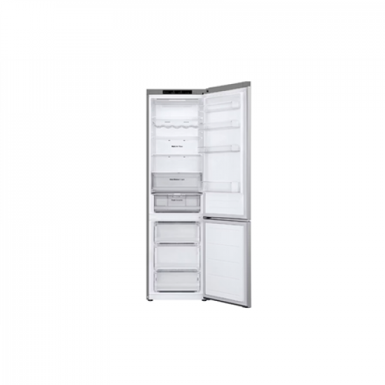 LG | Refrigerator | GBV3200DPY | Energy efficiency class D | Free standing | Combi | Height 203 cm | No Frost system | Fridge net capacity 277 L | Freezer net capacity 110 L | Display | 35 dB | Silver