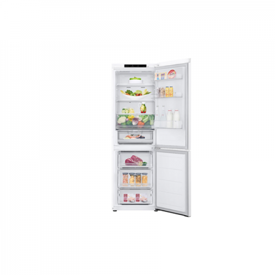 LG | Refrigerator | GBV3100DSW | Energy efficiency class D | Free standing | Combi | Height 186 cm | Fridge net capacity 234 L | Freezer net capacity 110 L | Display | 35 dB | White