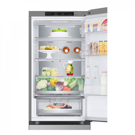LG | Refrigerator | GBV7180CPY | Energy efficiency class C | Free standing | Combi | Height 186 cm | No Frost system | Fridge net capacity 234 L | Freezer net capacity 110 L | Display | 35 dB | Silver