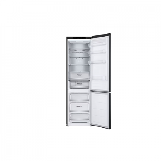 LG | Refrigerator | GBV7280CEV | Energy efficiency class C | Free standing | Combi | Height 203 cm | No Frost system | Fridge net capacity 277 L | Freezer net capacity 110 L | Display | 35 dB | Black