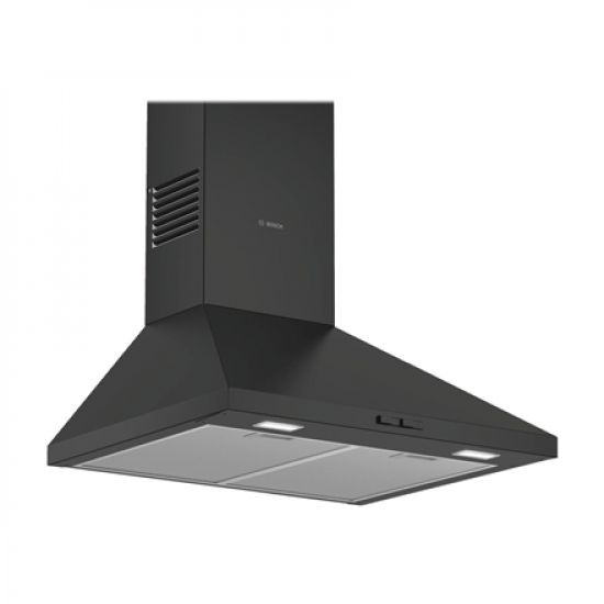Bosch | Hood | DWP64BC60 | Wall mounted | Energy efficiency class D | Width 60 cm | 365 m³/h | Mechanical control | LED | Black