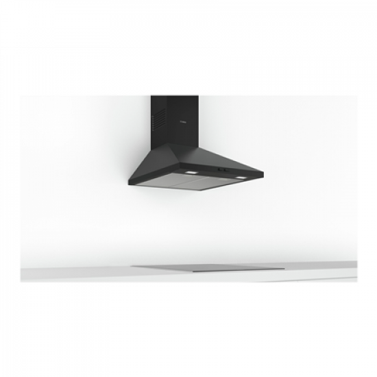 Bosch | Hood | DWP64BC60 | Wall mounted | Energy efficiency class D | Width 60 cm | 365 m³/h | Mechanical control | LED | Black