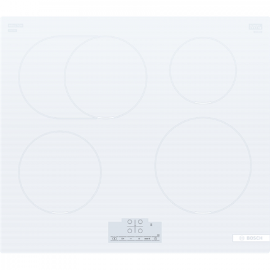 Bosch | Hob | PIF612BB1E | Induction | Number of burners/cooking zones 4 | Touch | Timer | White