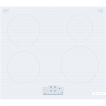 Bosch | Hob | PUE612BB1J | Induction | Number of burners/cooking zones 4 | Touch | Timer | White