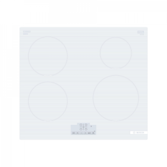 Bosch | Hob | PUE612BB1J | Induction | Number of burners/cooking zones 4 | Touch | Timer | White