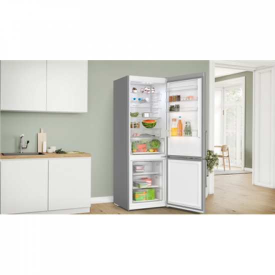 Bosch | Refrigerator | KGN497ICT | Energy efficiency class C | Free standing | Combi | Height 203 cm | No Frost system | Fridge net capacity 311 L | Freezer net capacity 129 L | Display | 35 dB | Stainless Steel