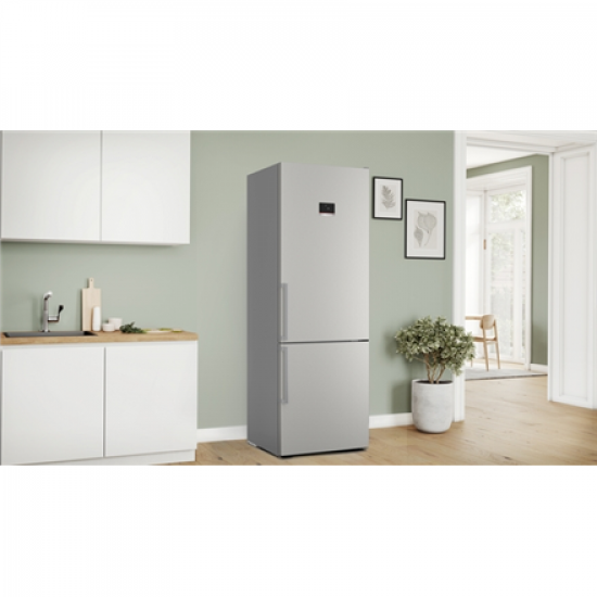 Bosch | Refrigerator | KGN497ICT | Energy efficiency class C | Free standing | Combi | Height 203 cm | No Frost system | Fridge net capacity 311 L | Freezer net capacity 129 L | Display | 35 dB | Stainless Steel