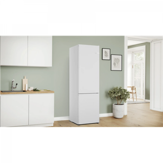 Bosch | Refrigerator | KGN392WDF Series 4 | Energy efficiency class D | Free standing | Combi | Height 203 cm | No Frost system | Fridge net capacity 260 L | Freezer net capacity 103 L | 35 dB | White