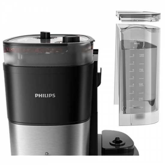 Philips | All-in-1 Brew Coffee Machine | HD7900/50 | Ground | Black/Stainless Steel
