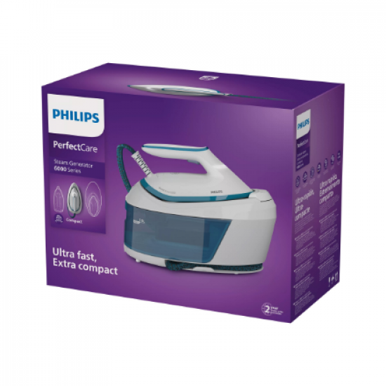 Philips | Steam Generator | PSG6022/20 PerfectCare | 2400 W | 1.8 L | 6.5 bar | Auto power off | Calc-clean function | White/Blue