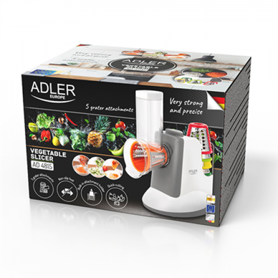 Adler | Vegetable Slicer | AD 4815 | White/Grey | 150 W