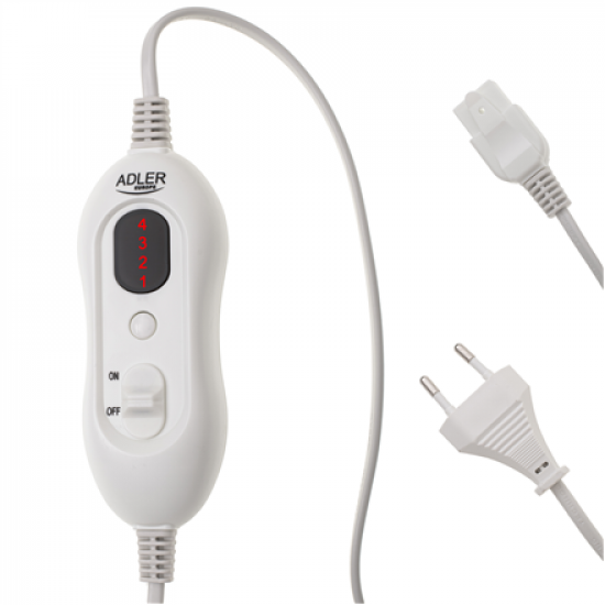 Adler | Heating belt on he loins | AD 7437 | Number of heating levels 4 | Number of persons 1 | Remote control | 100 W | Light Grey