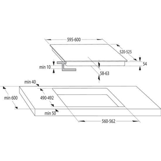 Gorenje | Hob | GI6401WSC | Induction | Number of burners/cooking zones 4 | Touch | Timer | White | Display