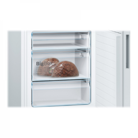 Bosch | Refrigerator | KGE49AWCA | Energy efficiency class C | Free standing | Combi | Height 201 cm | Fridge net capacity 302 L | Freezer net capacity 117 L | 38 dB | White